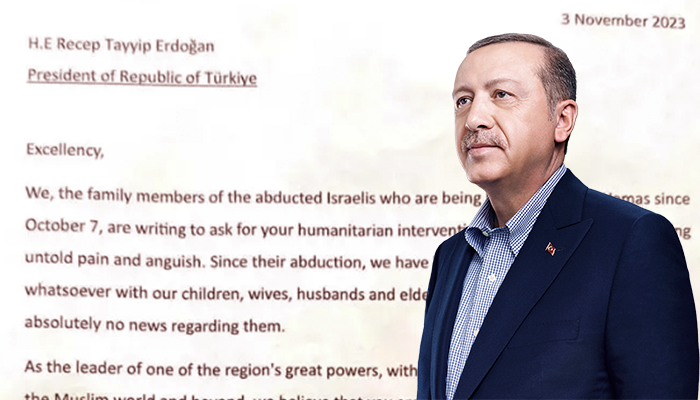 رسالة من أهالي الأسرى الإسرائيليين للرئيس أردوغان